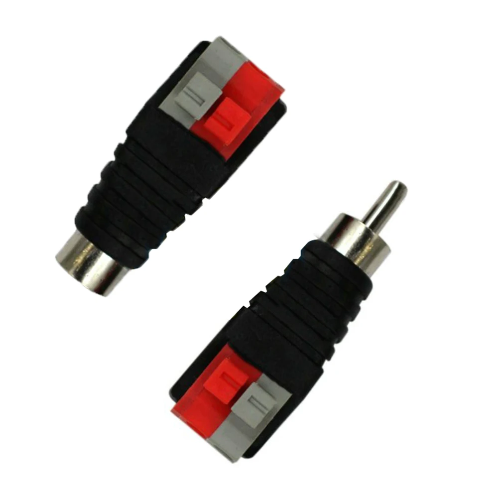 

1 Pair Speaker Wire A/V Cable To Audio Male Female RCA Connector Press Plug Terminal RCA Connector Adapter Jack Plug