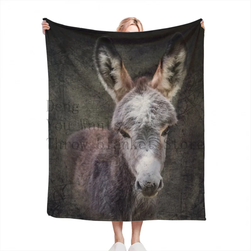 

Donkey foal Mattheo Soft Velvet Blanket Lightweight Bed Blanket Home Decor Fleece Blanket