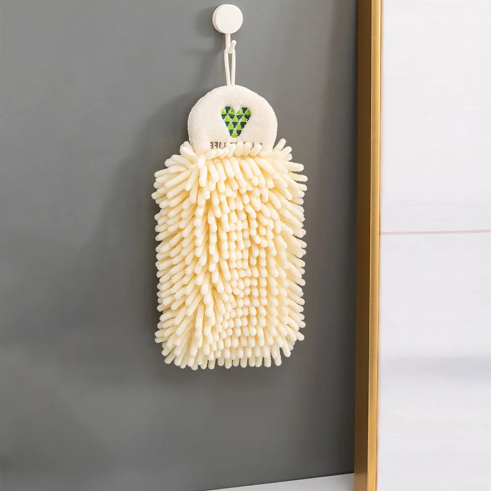 

Chenille Hand Towel for Kitchen Bathroom Hanging Absorbent Quick Drying Towels All-Purpose for Cars Window Mirrors Screen