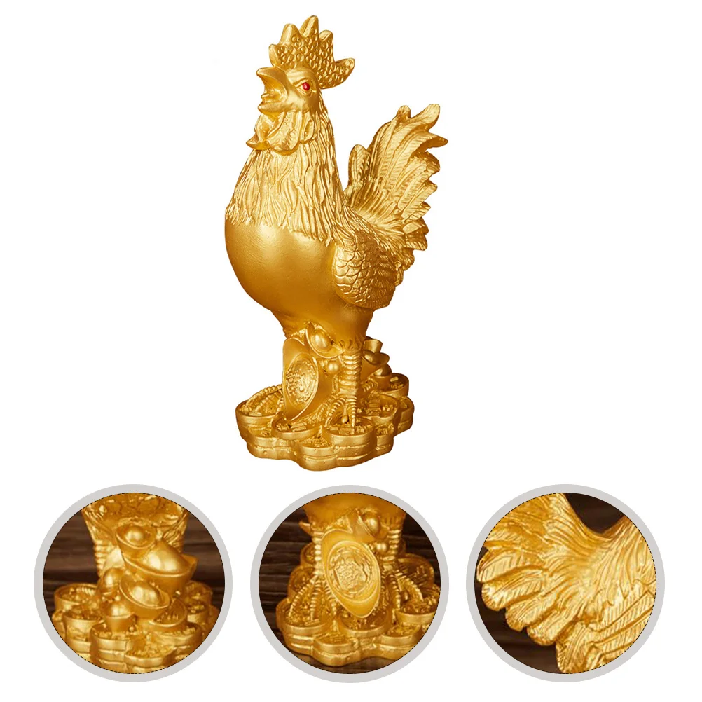 

Resin Rooster Model Desktop Rooster Decor Home Office Rooster Adornment