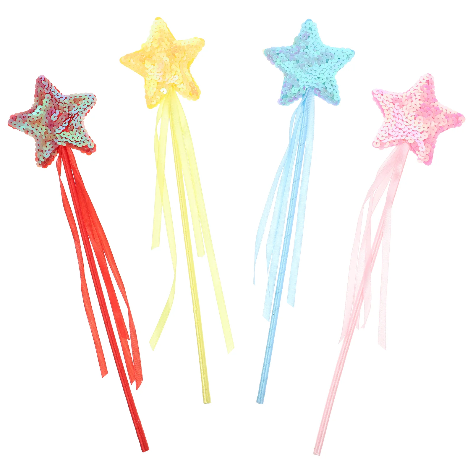 

4pcs Wand Beautiful Pentagram Fairy for Masquerade Party