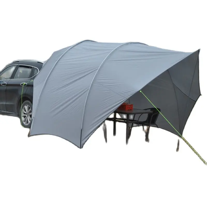 

Outdoor Camping Car Tail Tent Sunshade Waterproof Shed Multifunctional Eggshell Canopy Beach 210D Oxford Silver Coated Tourist