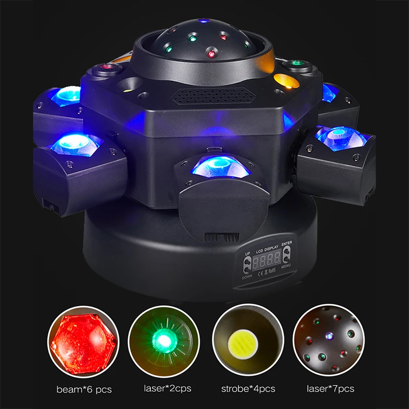 Новые светодиодные фонари для вечеринок RGBW Dj Equipment Клубный бар Dmx Сценическое