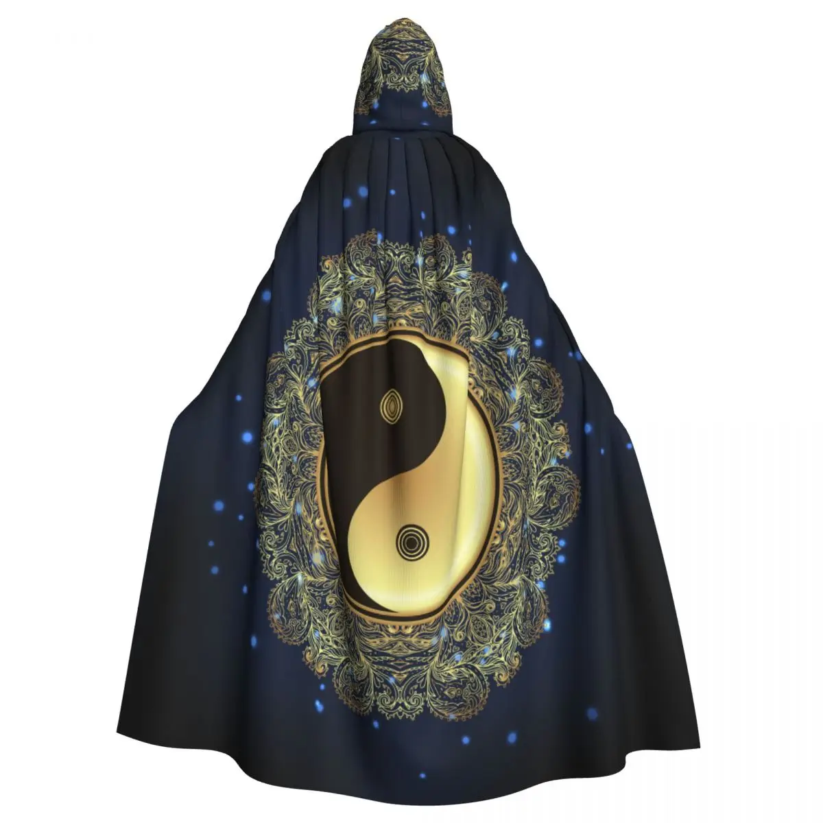 

Unisex Witch Party Reversible Hooded Adult Vampires Cape Cloak Diwali Om Symbol With Mandala