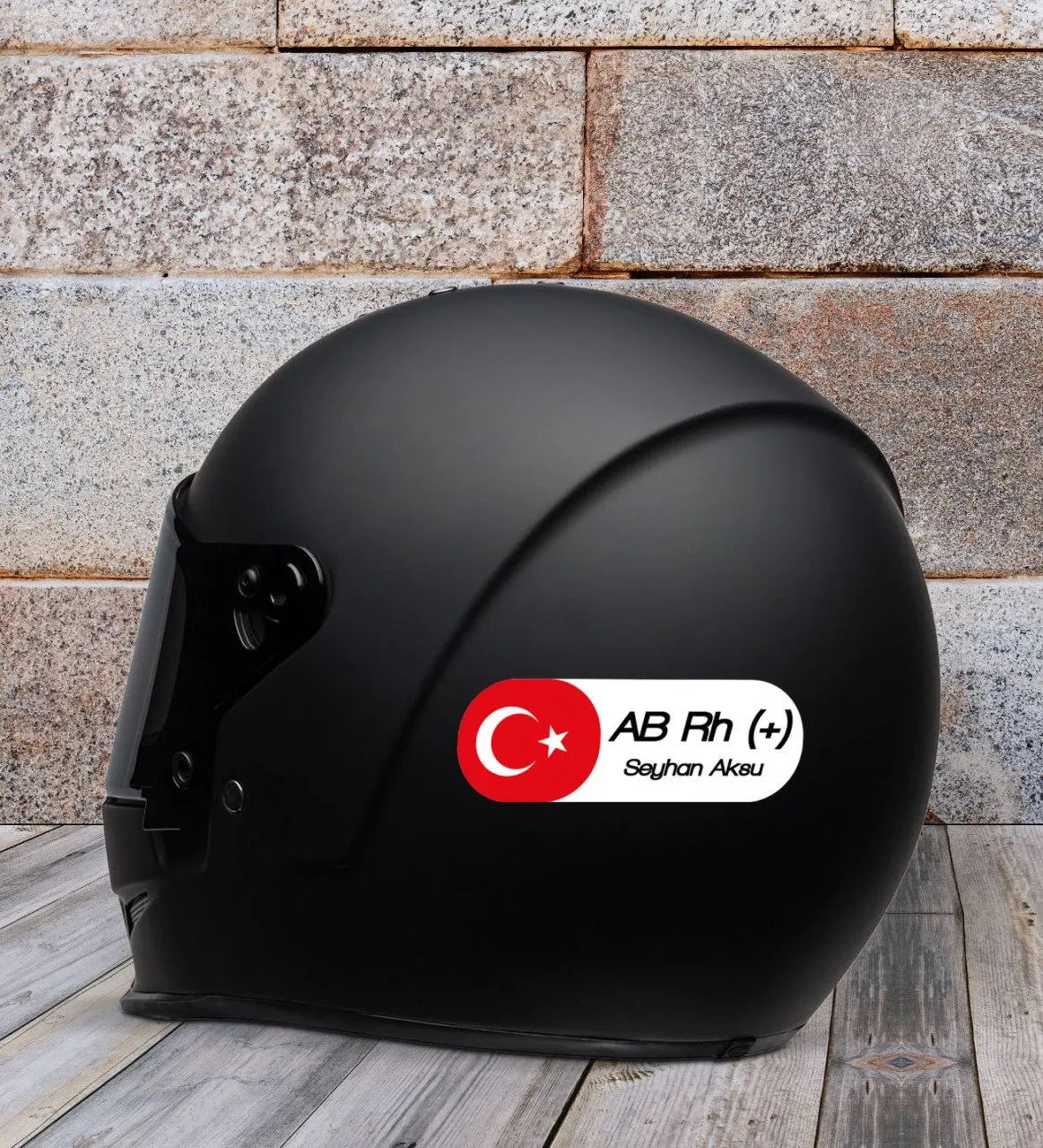 

Personalized Custom Blood Group Designed Motor Helmet Sticker-1