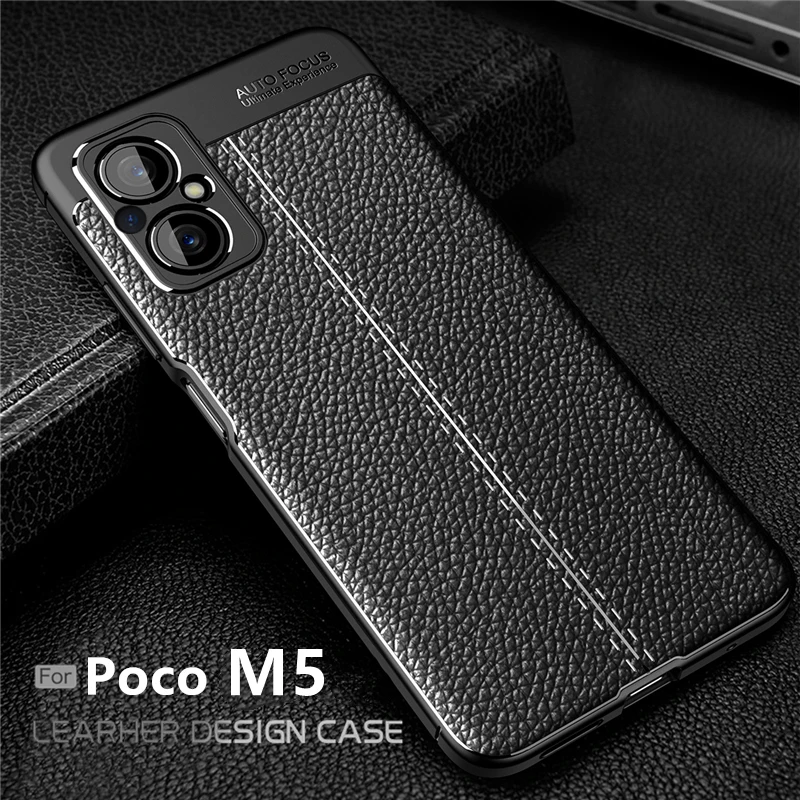 

For Cover Xiaomi Poco M5 Case For Poco M5 M 5 Capas Phone Back Shockproof Armor Soft TPU Leather For Fundas Poco M5 M5S Cover