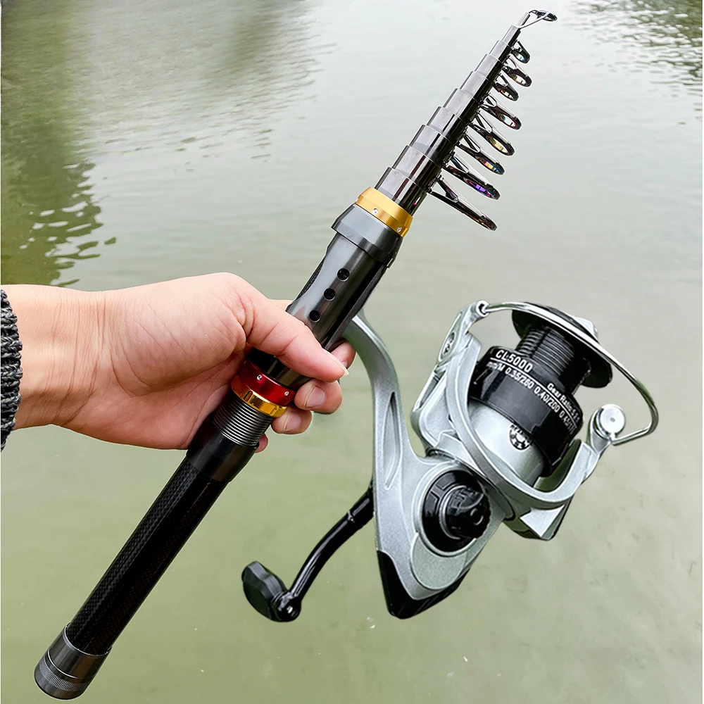 Телескопическая морская удочка и набор катушек 1 8-3 6 м сверхтвердая дорожная для