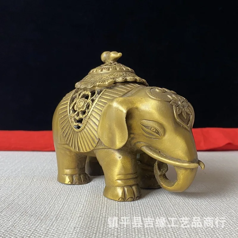 Курильница в виде слона антикварные разные старые латунные украшения