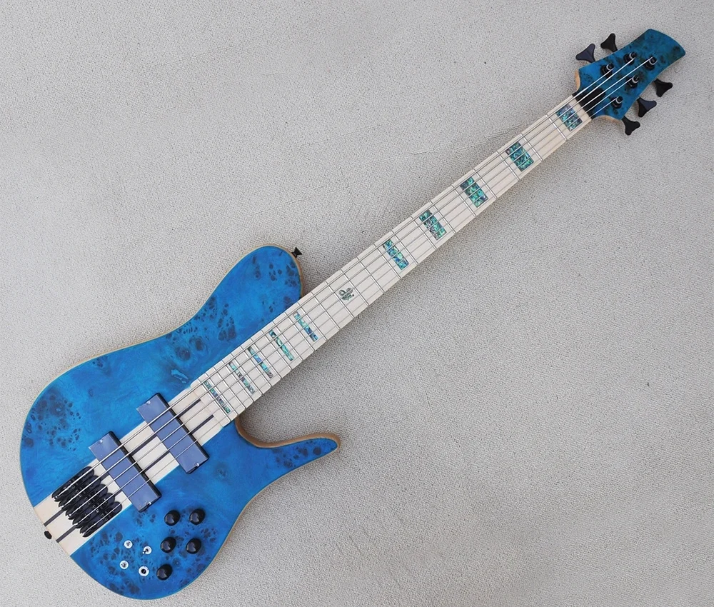 

5 Strings ASH Body Electric Bass Guitar With Maple Neck, Black Hardware,Provide Customized Services