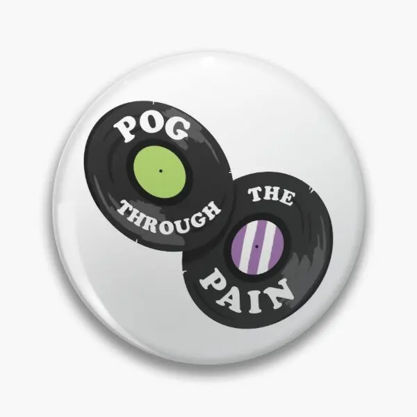 

Pog Through The Pain Customizable Soft Button Pin Lapel Pin Brooch Cartoon Jewelry Gift Women Hat Metal Badge Lover Creative