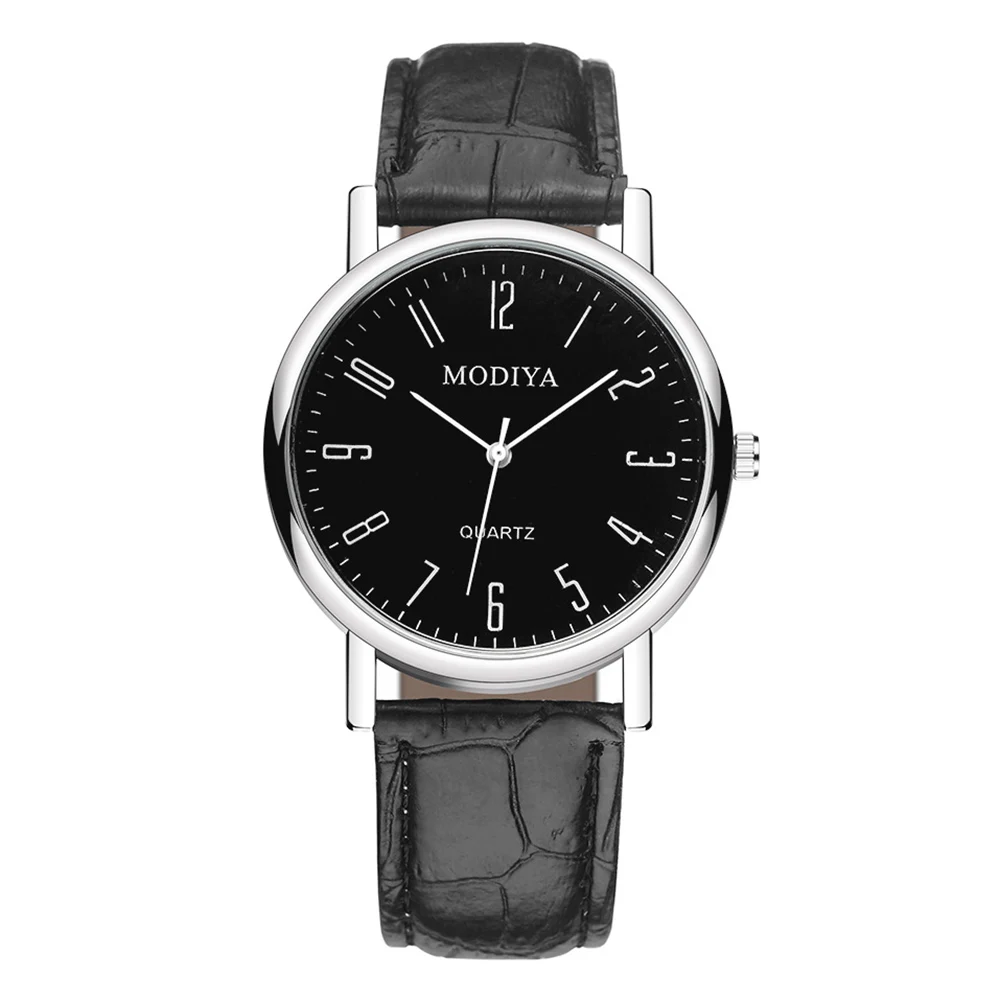 Модные мужские кварцевые часы дизайн с тремя глазами кожаный ремешок деловые