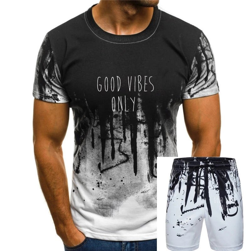 

2020 Summer Fashion Hot Good Vibes Only Positive Happy Smile Men T-Shirt T shirt