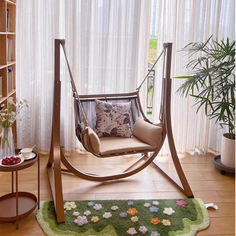 Роскошные Подвесные качели для патио Вибрирующая терраса шезлонг сада