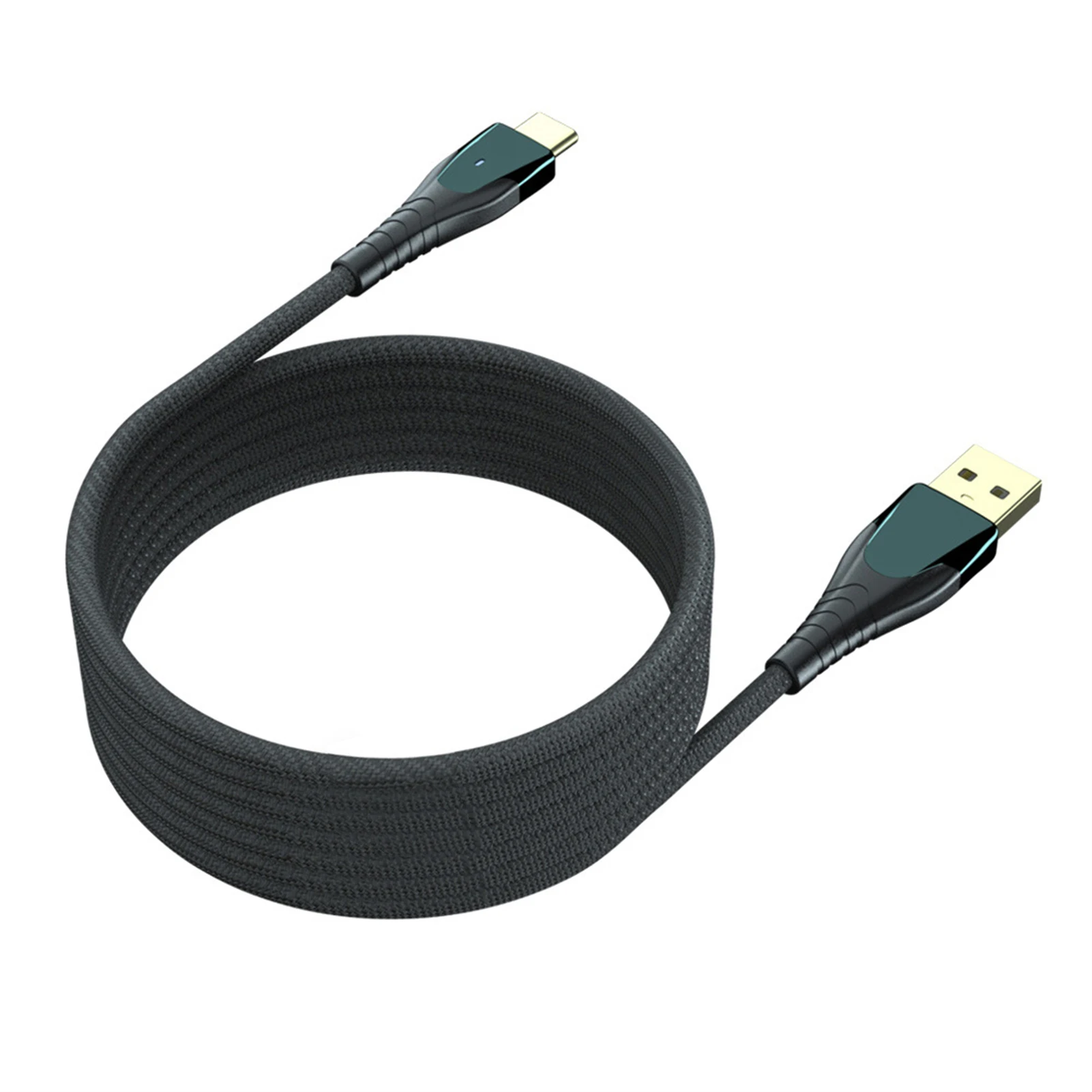 

Зарядный кабель 3 м, кабель с передачей питания типа C для геймпада PS5, шнур зарядного устройства светодиодный светодиодным индикатором свет...