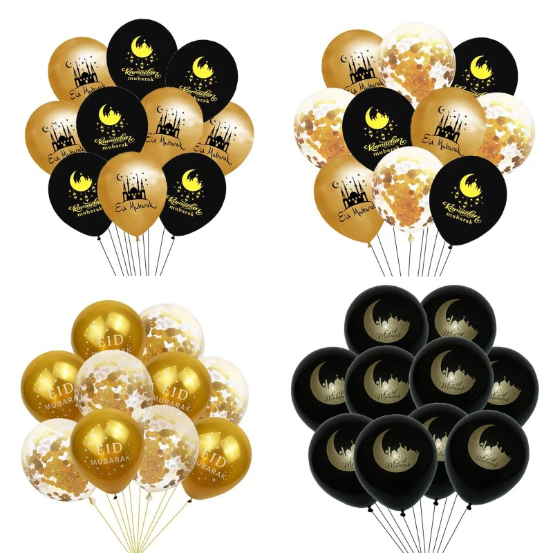 

Black Gold Balloon Eid Mubarak 2023 Ramadan Decoration For Home Islamic Eid al-fitr Aid Mubarak Kareem Islam Muslim Party Supply