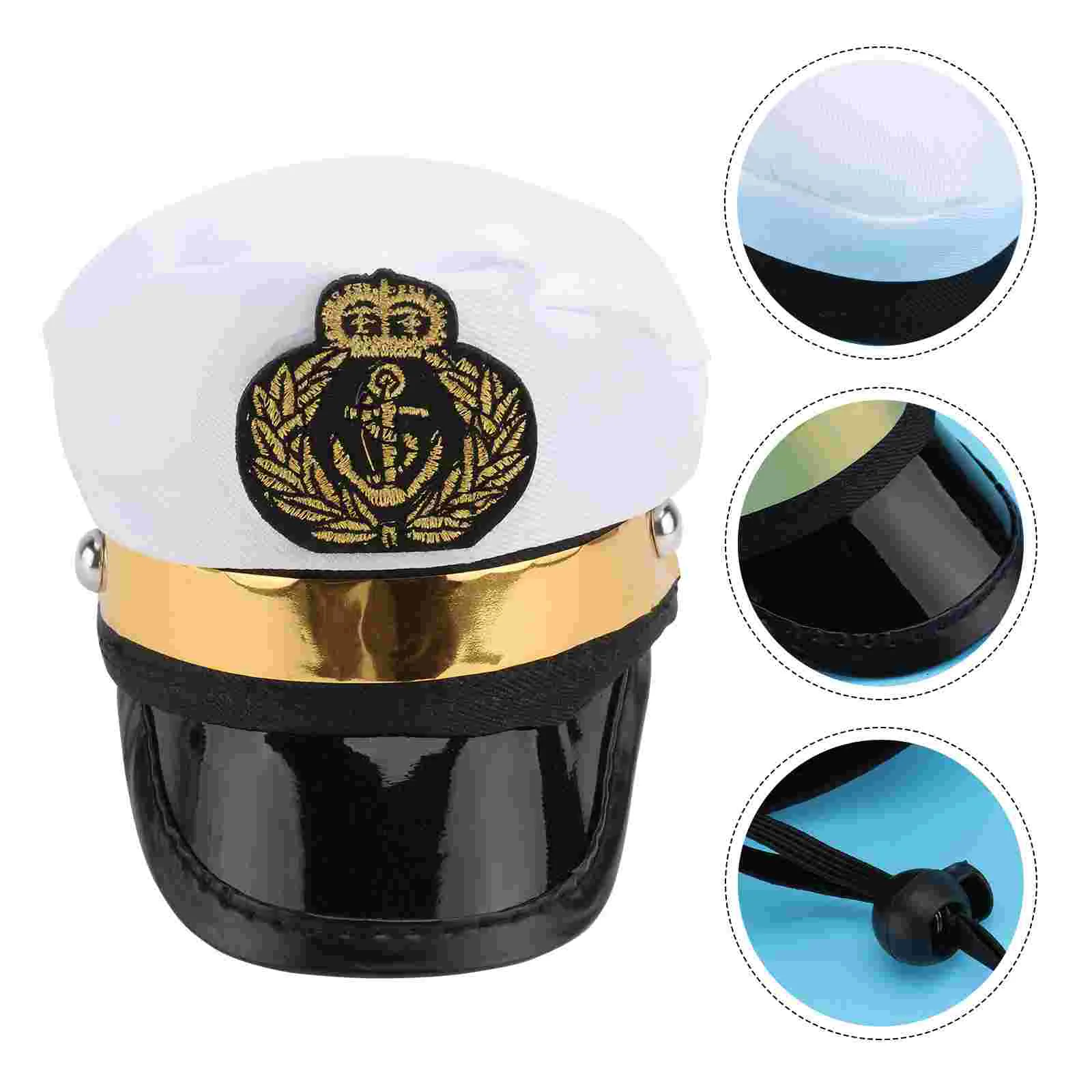 

Cute Cat Accessories Pet Dress Up Costume Puppy Outfits Dog Cosplay Cap Roleplay Costume Dog Hats Medium Dogs Captain Hat