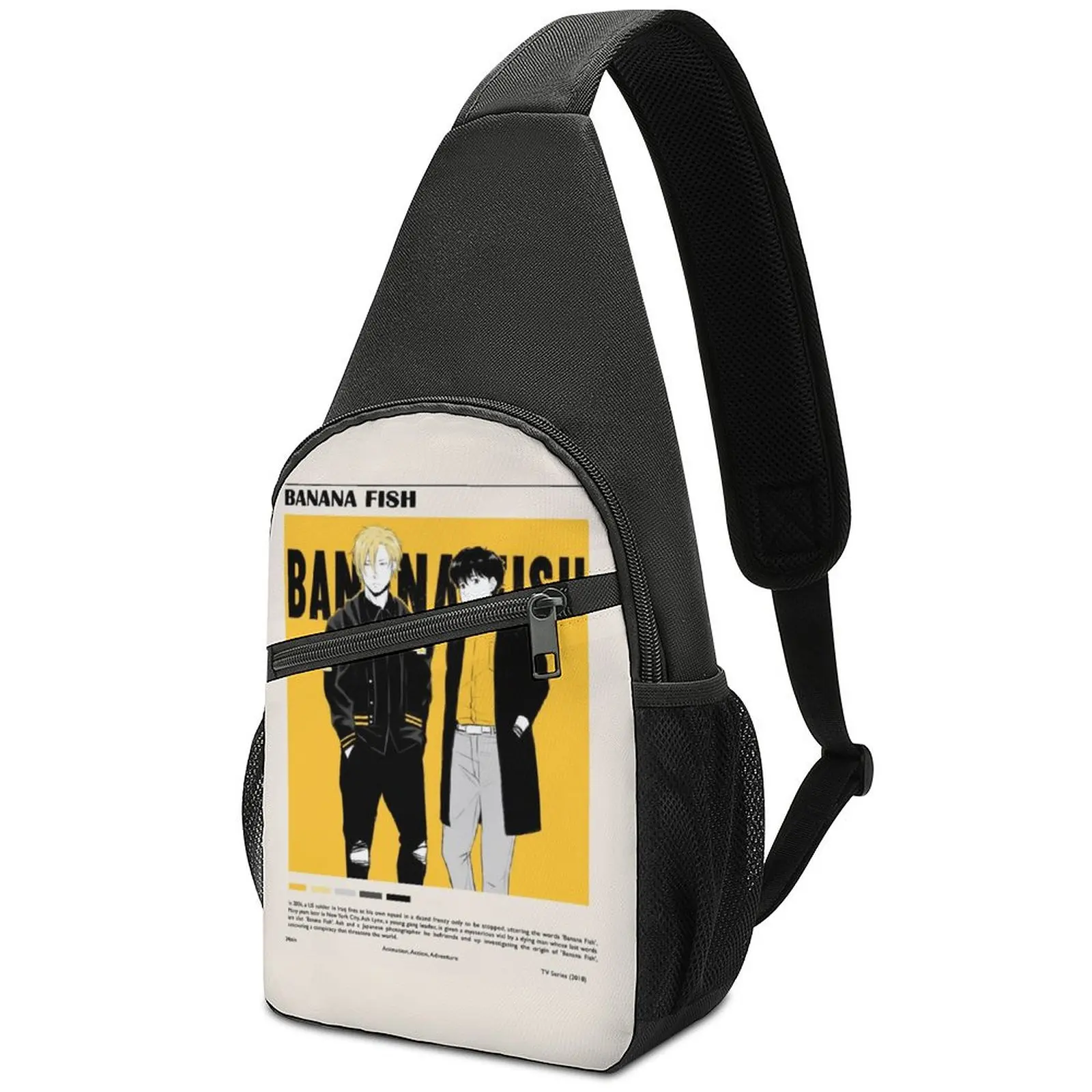 

Banana Fish Chest Bags Male Ash Lynx Aslan Jade Travel Shoulder Bag Casual Print Crossbody Bag Business Motorcycle Sling Bags