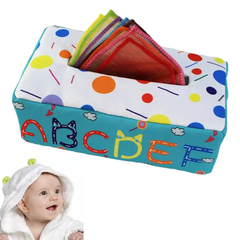 

STEM Educational Baby Toy Baby Paper Toy Montessori Toy With 10 Scarves & 4 Paper Baby Sensory Toys For Toddlers Kids