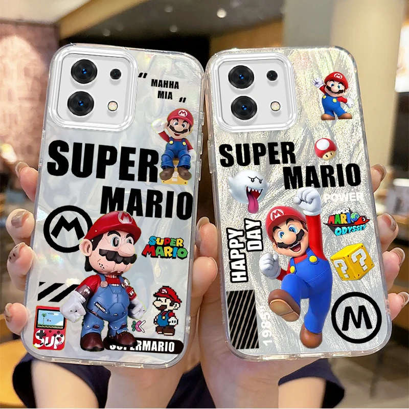 New Super Mario Bros Cartoon Phone Case for Redmi Note13 12 11 10 9 ProPlus 14C 13C 12C 10C 9C A2 A1 Hard Shockproof Matte Cover