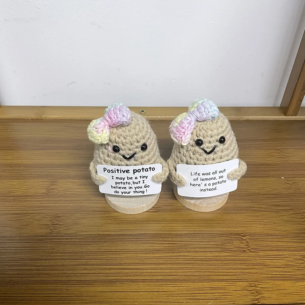 Мини положительный бант картофель украшение для куклы с карточкой дома ручная