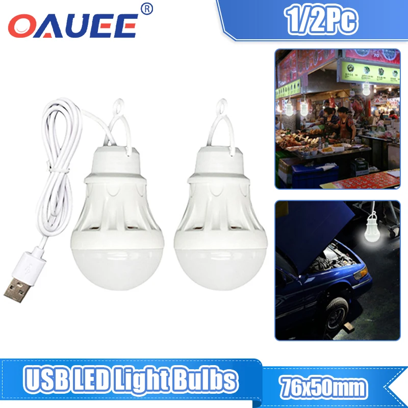 

USB LED Light Bulbs with Switch Button Portable High Bright Light Mini Light Bulb 5V Power Book Light Table Light Camping Light