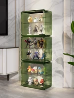 zqdisplay cabinet acrylic model toy storage box display household transparent imitation glass building blocks shelf