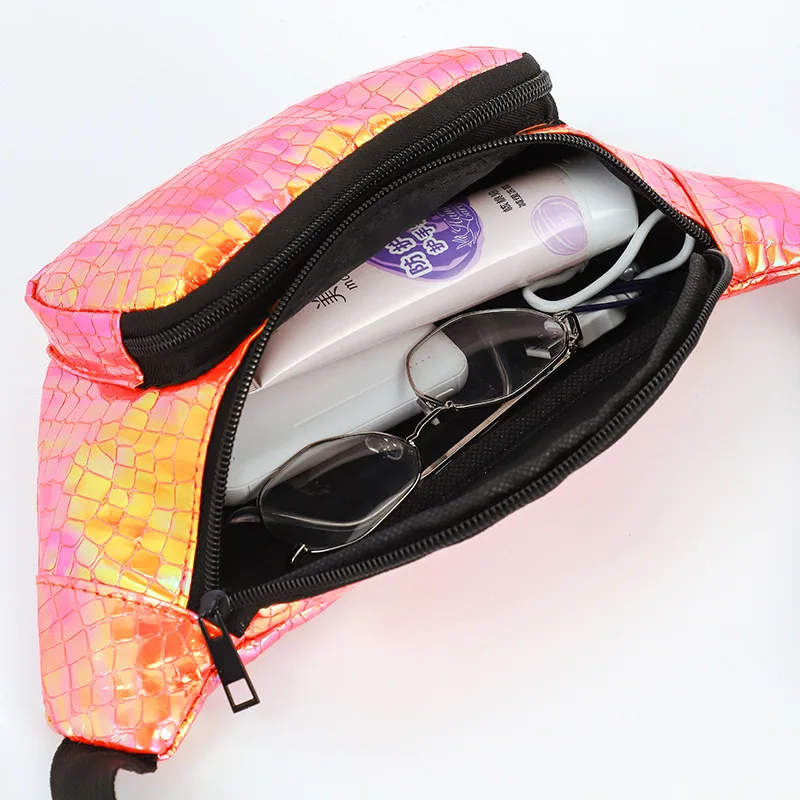 Fashion gradient men's chest bag casual simple laser crossbody bag waterproof multi-functional chest bag