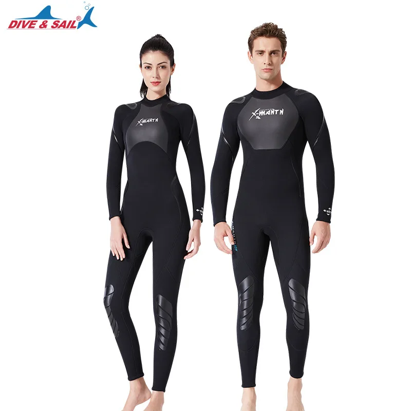 3MM Wetsuit Men's One-piece Long Sleeve Women's Padded Warm Swimsuit Snorkeling Surfing Jellyfish Suit Wetsuits for Women