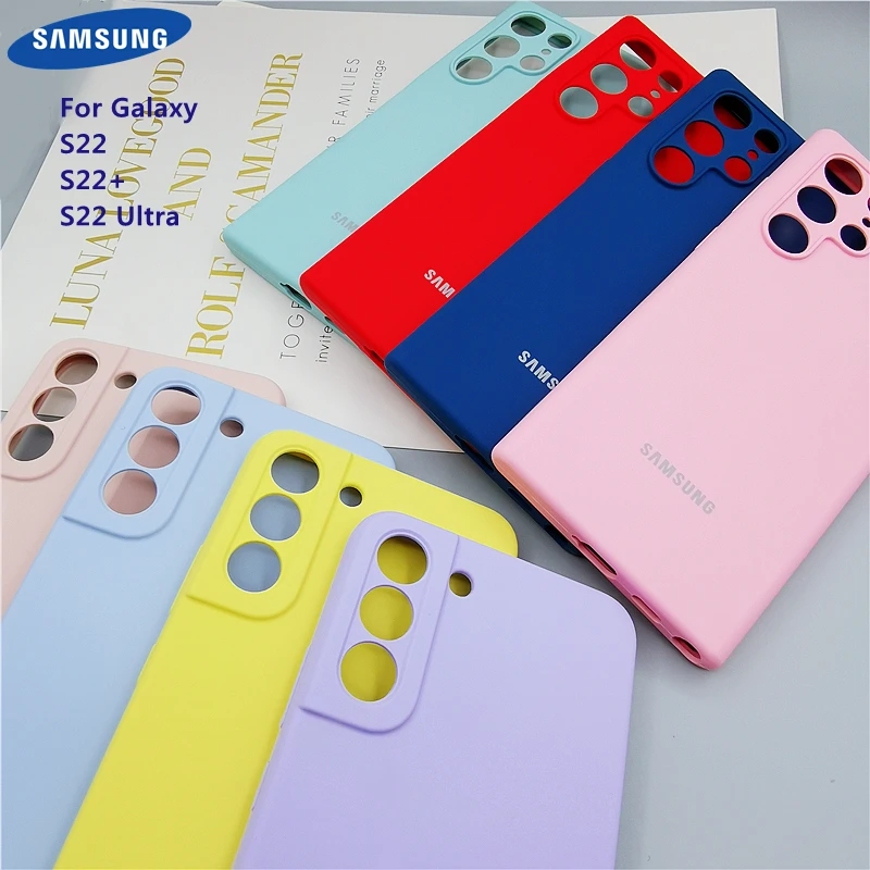 Funda de silicona para Samsung Galaxy S22 S22 Plus S22 Ultra, carcasa protectora trasera de tacto suave para S22Ultra S22Plus S22 +