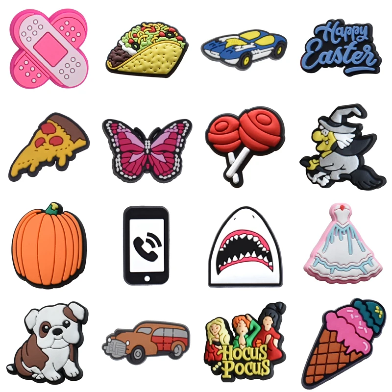 

Single Sales 1Pcs Shoes Charms for Croc DIY Garden Sandals Buckle Accessories Decorations Boys Girls Men Women X-mas Party Gifts