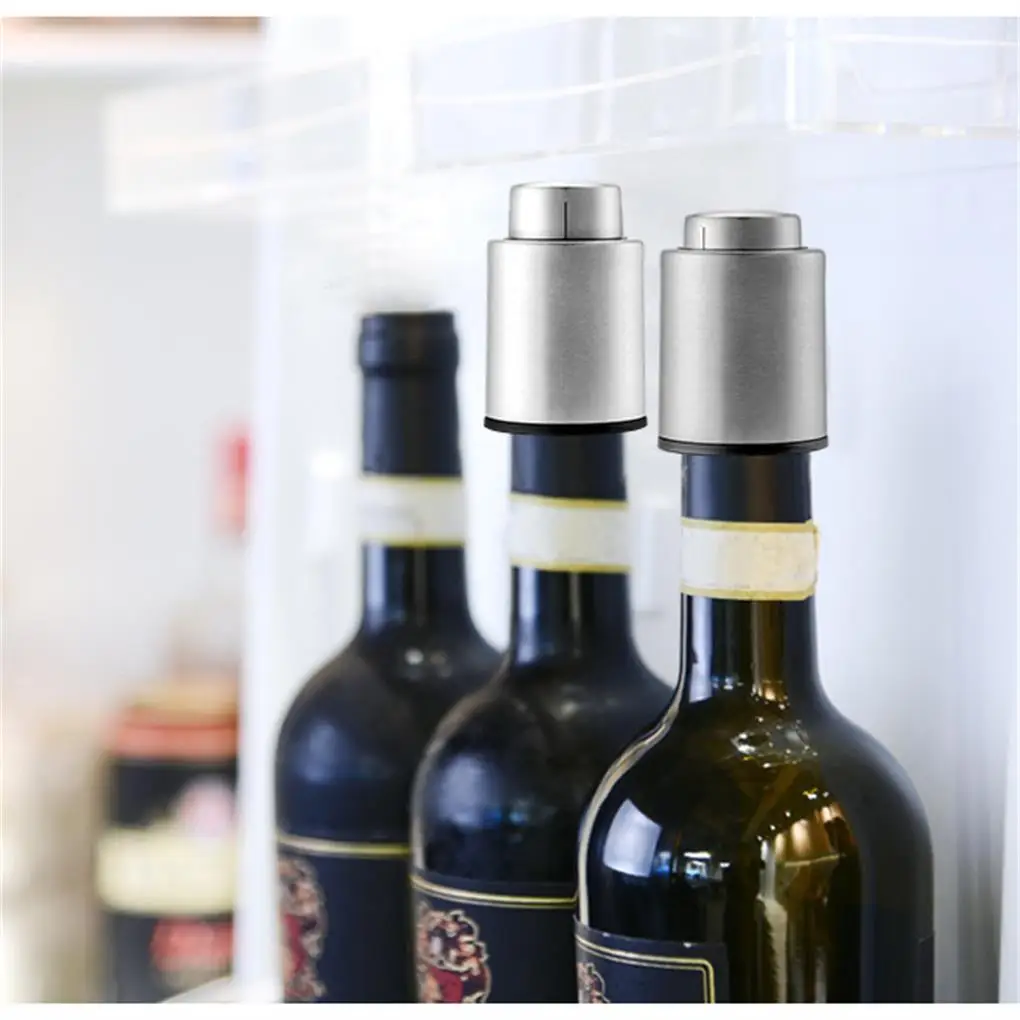 

Reusable Vacuum Red Wine Bottle Saver Bar Sparkling Stopper Steel Decorative Cork Cute Scale Nozzle Cap Sealer Leakage