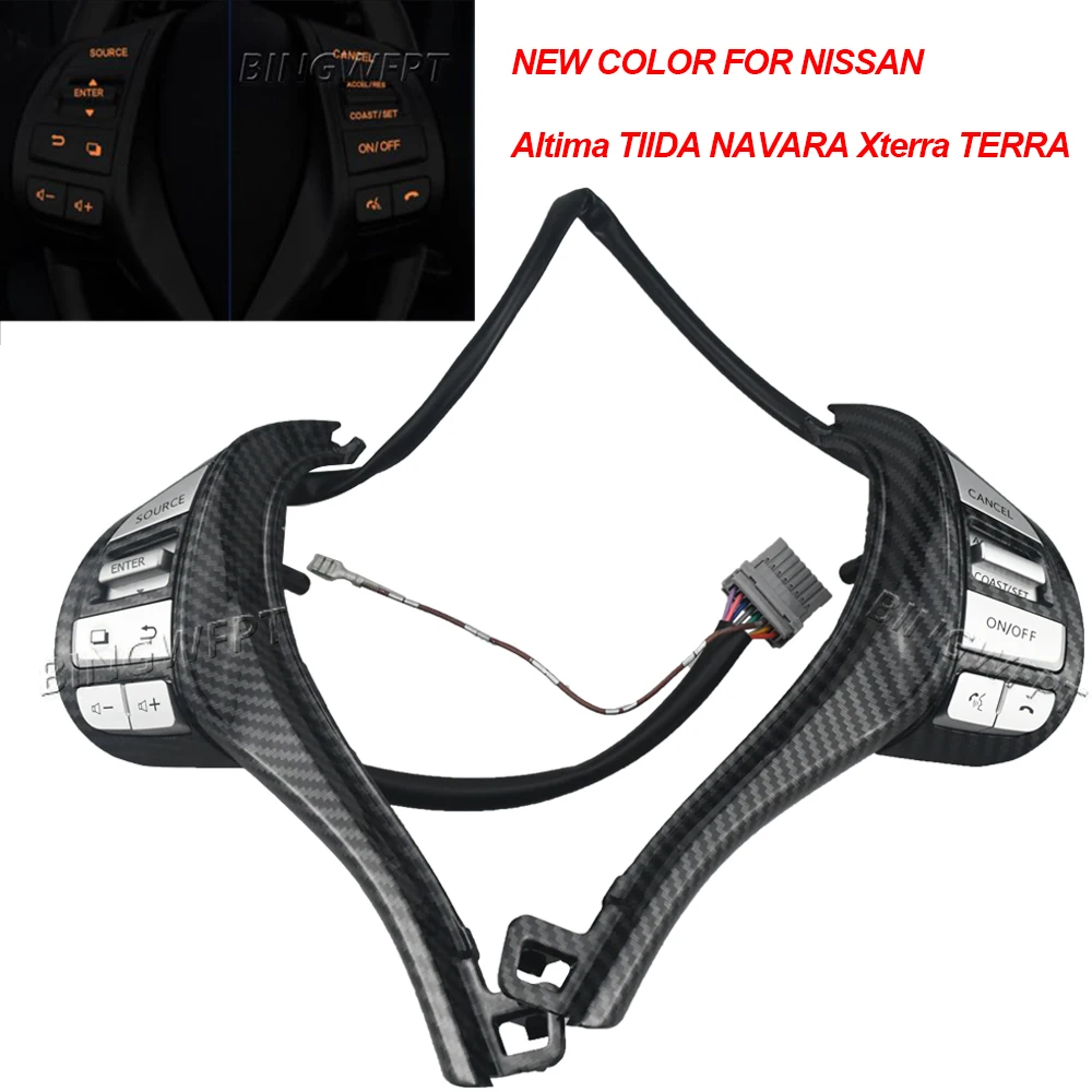 

BINGWFPT высококачественный круиз-контроль переключатель рулевого колеса для Nissan TIIDA 2016 - 2020 для Nissan NAVARA 2017 - 2021