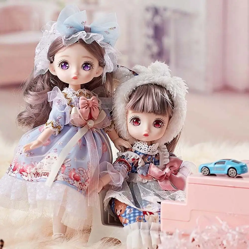 

Doll Cute Expression Fashion Clothes Munecas Toys 1/12 BJD Doll Figure Action Toys Princess Doll Toy Pocket Joint Doll