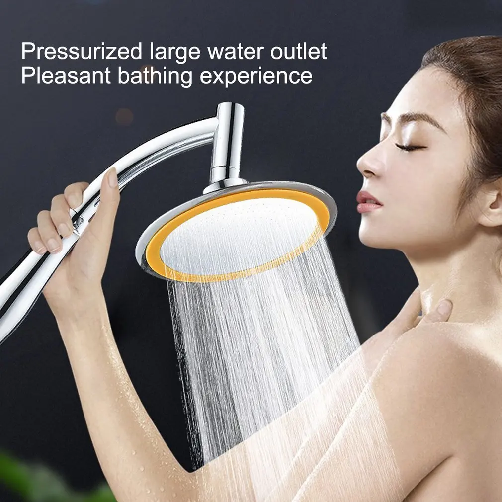 

6 Inch Adjustable Shower Head Round Rainfall Sprayer Heads Bathroom Detachable High Pressure Plastic Showerhead Fast Delivery