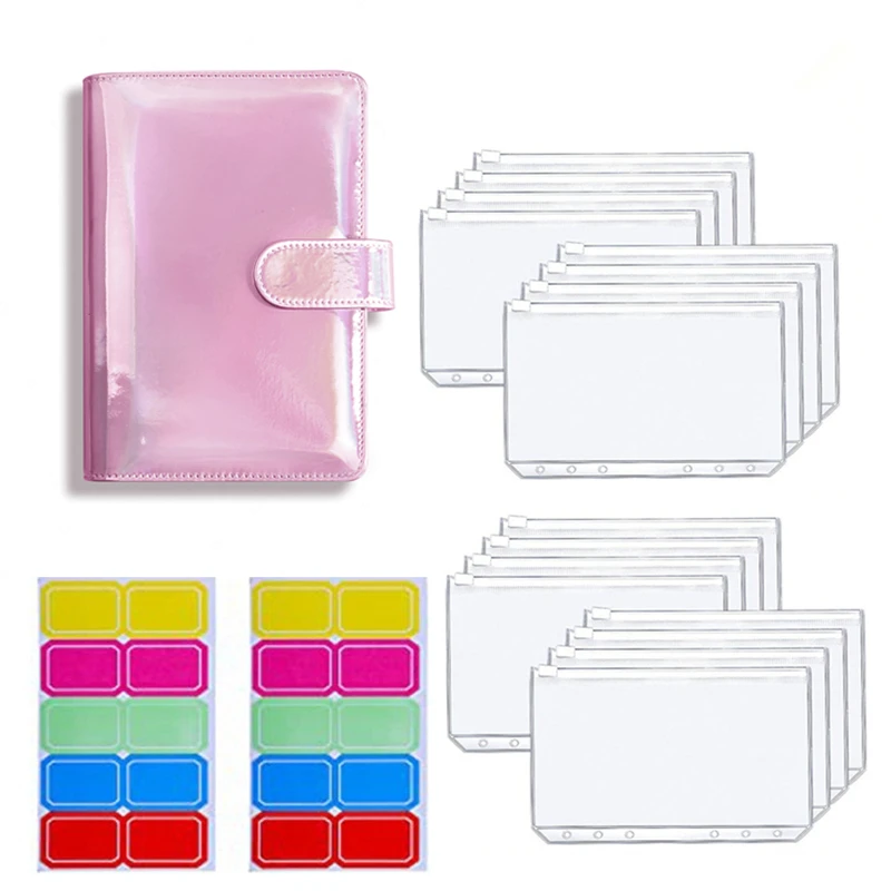 

A5 A6 бюджетный Набор 18 сумок для хранения Лазерная фотообложка с магнитными кнопками в виде листьев версия A6 связующее