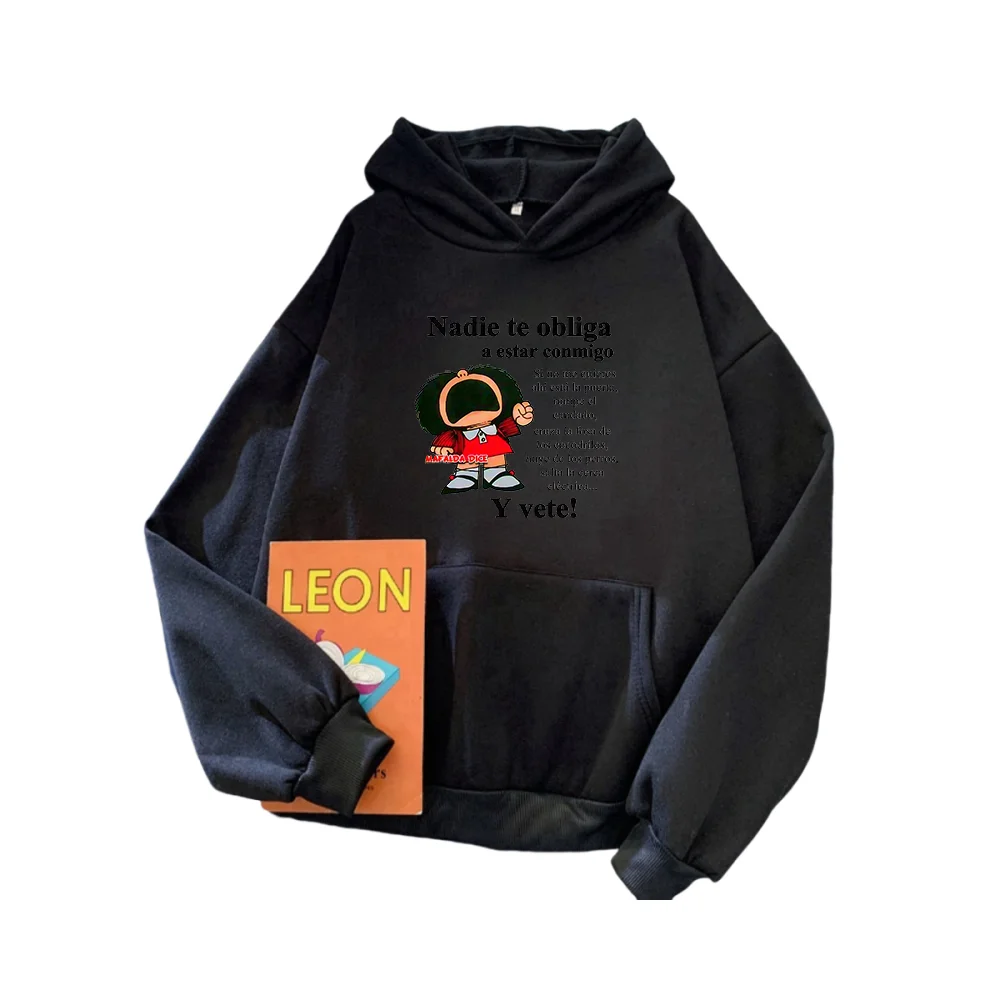 Mafalda женская забавная уличная одежда y2k каваи harajuku толстовка ropa для мужчин и