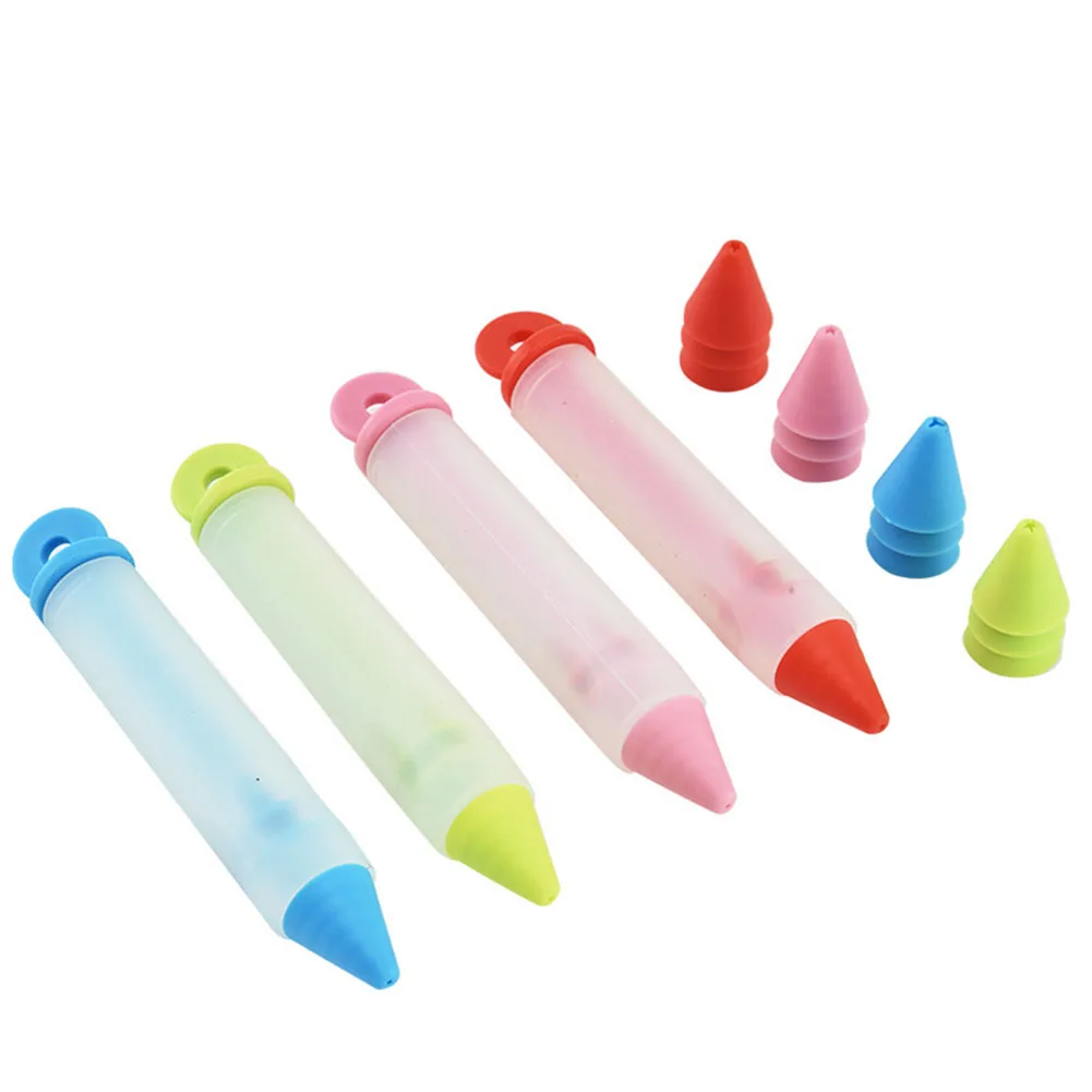 

Силиконовая ручка для письма еды, зеркальная чашка для крема, инструмент для украшения тортов, кухонные инструменты