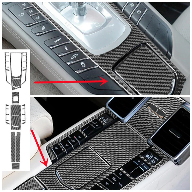 

Carbon Fiber Car Inner Stickers Interior Modification Decorative Cover Trim Strips For Porsche Paramera 10-16 Car Accessories