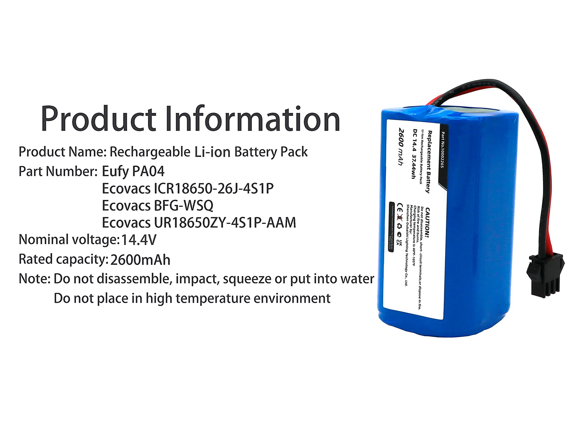 Батарея для Ecovacs CEN360 CEN361 Deebot CEN546 N79 N79S DH35 DH43