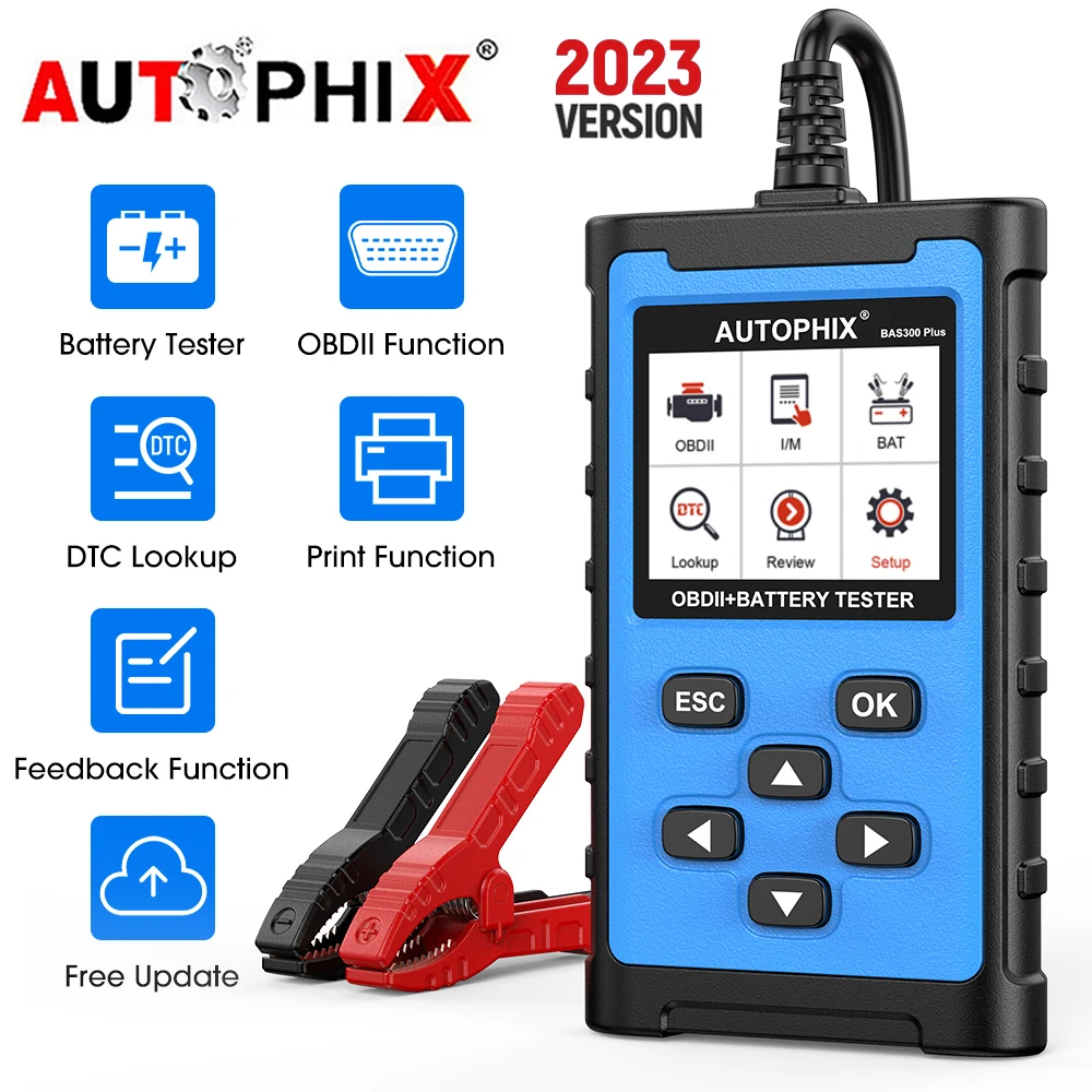 

Autophix BAS300 Plus OBD2 Scanner 6/12/24V Battery Tester Engine Check 2-in-1 Code Reader OBD 2 Car Diagnostic Scan Tools