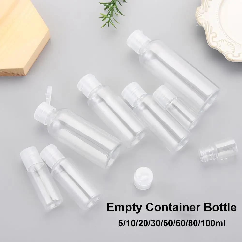 

5-100ML Dispenser Clear Makeup Empty Container Bottle Refillable Lotion Jar Shampoo Bottle