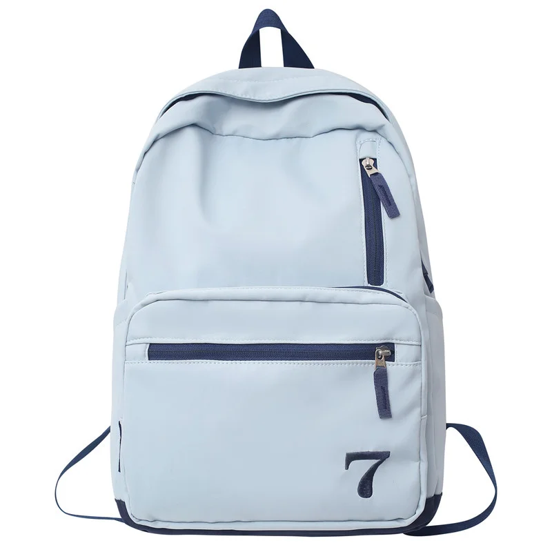

New Fashion Women College Student Bag Solid Color Teenage Girls Backpacks Female Male Laptop Backpack Waterproof School Bookbag