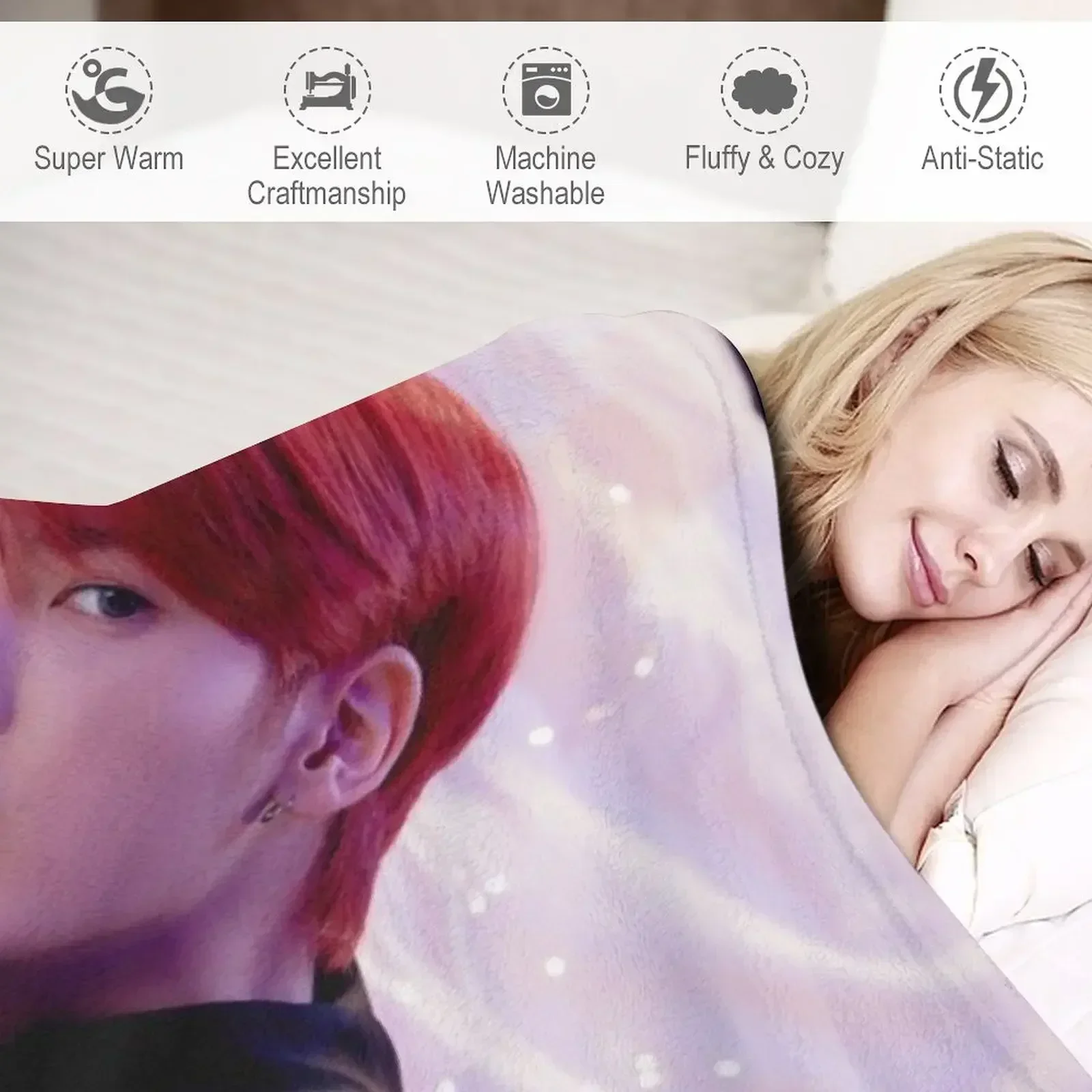 TXT CAN'T YOU SEE ME TAEHYUN Плед Путешествия Рождественские подарки Одеяла