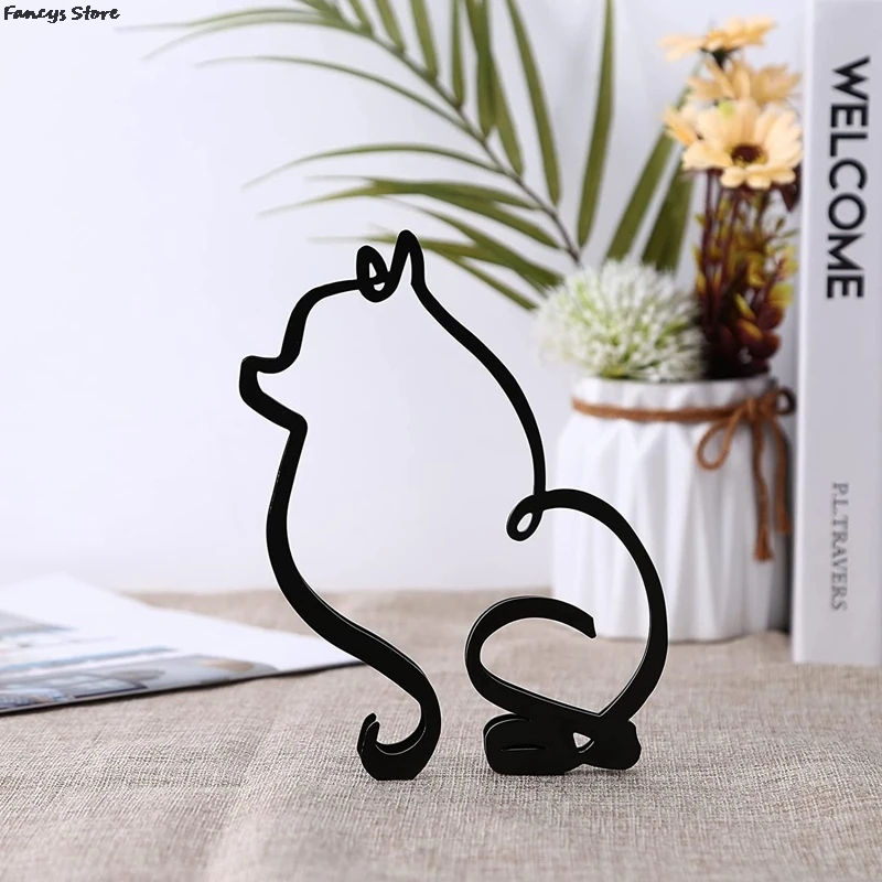 

Кованые железные Креативные украшения в скандинавском стиле щенок Померанский бульфайтинг сосиска в форме искусства настольное украшение...