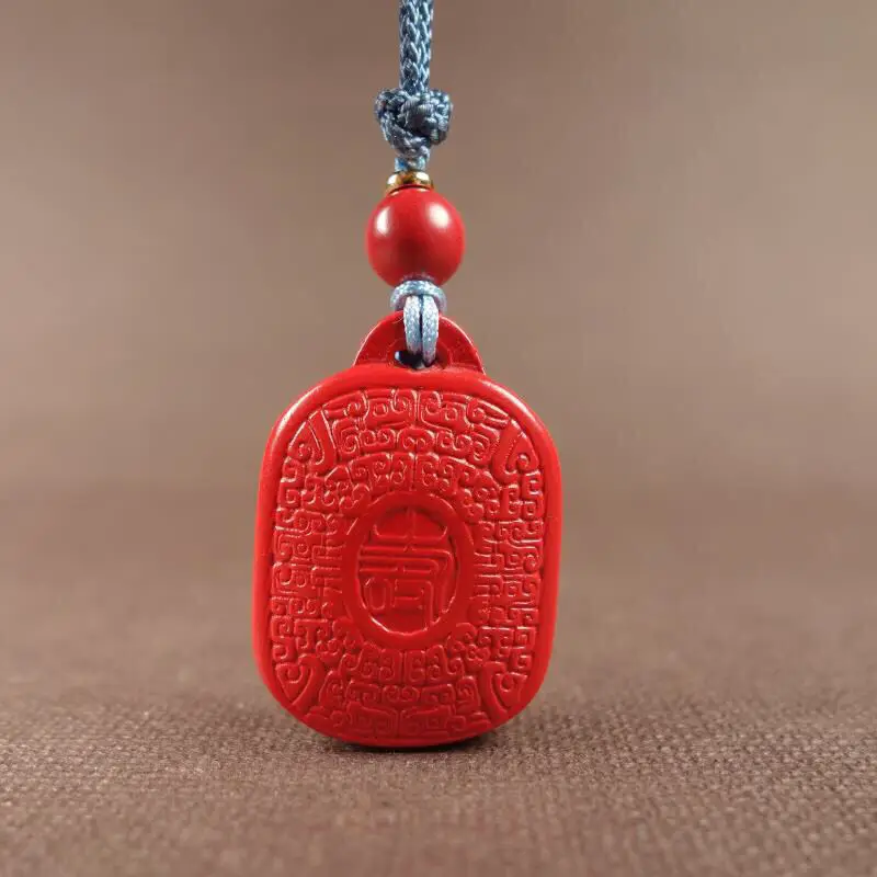 Подвеска Из Натуральной Необработанной Киновари Fushou С Высоким Содержанием