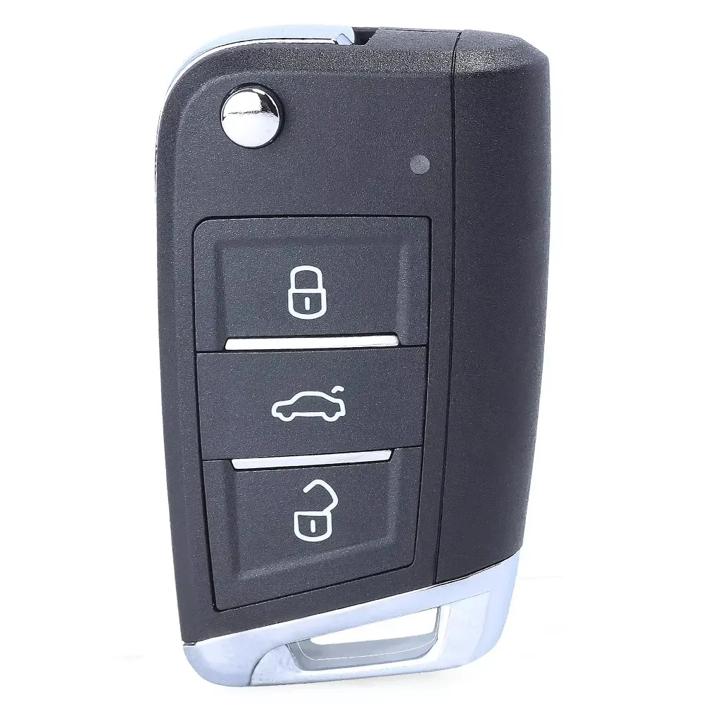 Keyecu 5K 0837202 AD 434 МГц ID48 чип 3 кнопки обновленный флип-брелок для Volkswagen Golf Passat Tiguan Polo