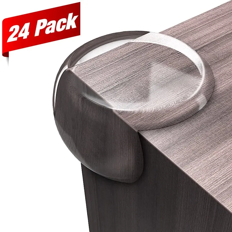 

24 Baby Caring Corner Guards Baby Proofing [Safer Environment and Peace of Mind] Edge Furniture Protector - Easy Set-up Sticker