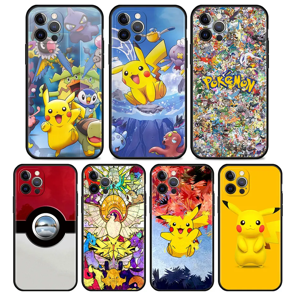 Чехол для телефона Apple iPhone 13 Pro Max 12 Mini 11 7 8 Pllus 6 6S + 5 5S SE X XS XR Funda Cover Pokemons pika Go Shell |