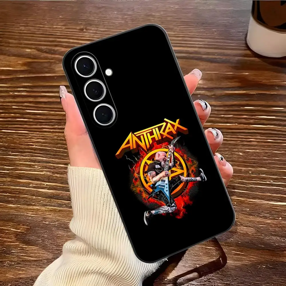Фото Чехол для телефона с изображением группы Heavy Metal A-Anthrax для Samsung S26 S25 S24 S23 S22 Ultra Plus Fe A57 A37 A17 A27 5G, силиконовый чехол. №3
