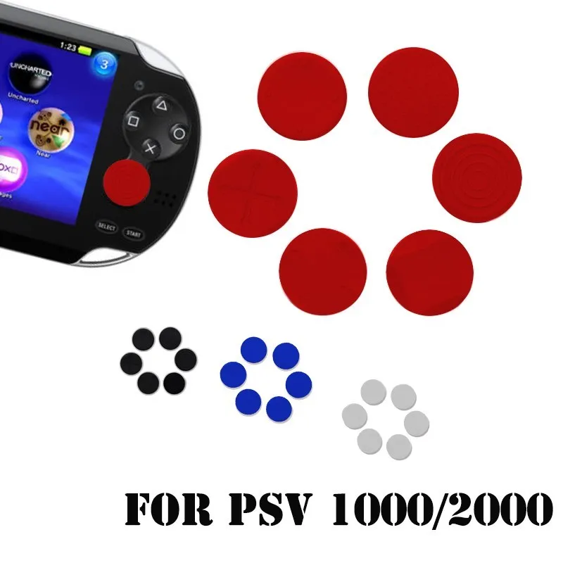 

Защитный силиконовый чехол для аналогового контроллера Sony PlayStation Vita 1000/2000, 6 шт./Лот, колпачок для захвата стика для большого пальца для PSV 1000